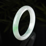 Natural Burmese Pale Green Jadeite Jade Bangle (57mm) - Z009 Natural Burmese Pale Green Jadeite Jade Bangle (57mm) - Z009 Side Look 2