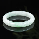 Natural Burmese Pale Green Jadeite Jade Bangle (57mm) - Z009 Natural Burmese Pale Green Jadeite Jade Bangle (57mm) - Z009 Side Look 3