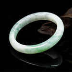 Natural Burmese Pale Green Jadeite Jade Bangle (57mm) - Z009 Side Look
