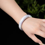 Natural Burmese Pale Purple Jadeite Jade Bangle (56.5mm) - Z006 Hand On Display
