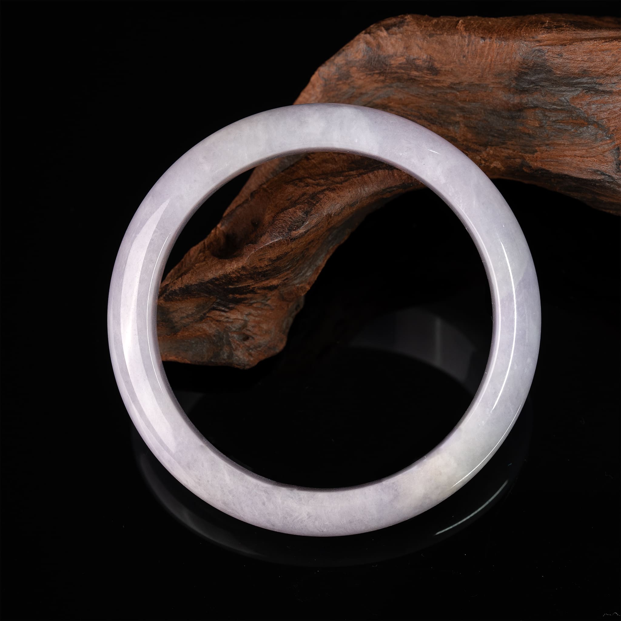 Natural Burmese Pale Purple Jadeite Jade Bangle (56.5mm) - Z006 Main Pic